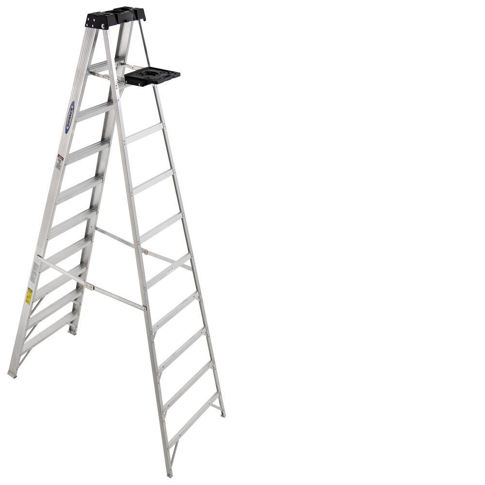 Werner 10 ft. Aluminum Step Ladder with 300 lbs. Load Capacity Type IA Duty Rating 310