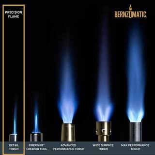 Bernzomatic Butane Gas Handheld Torch Head with Soldering Tip Trigger Ignition and Flame Lock 330194