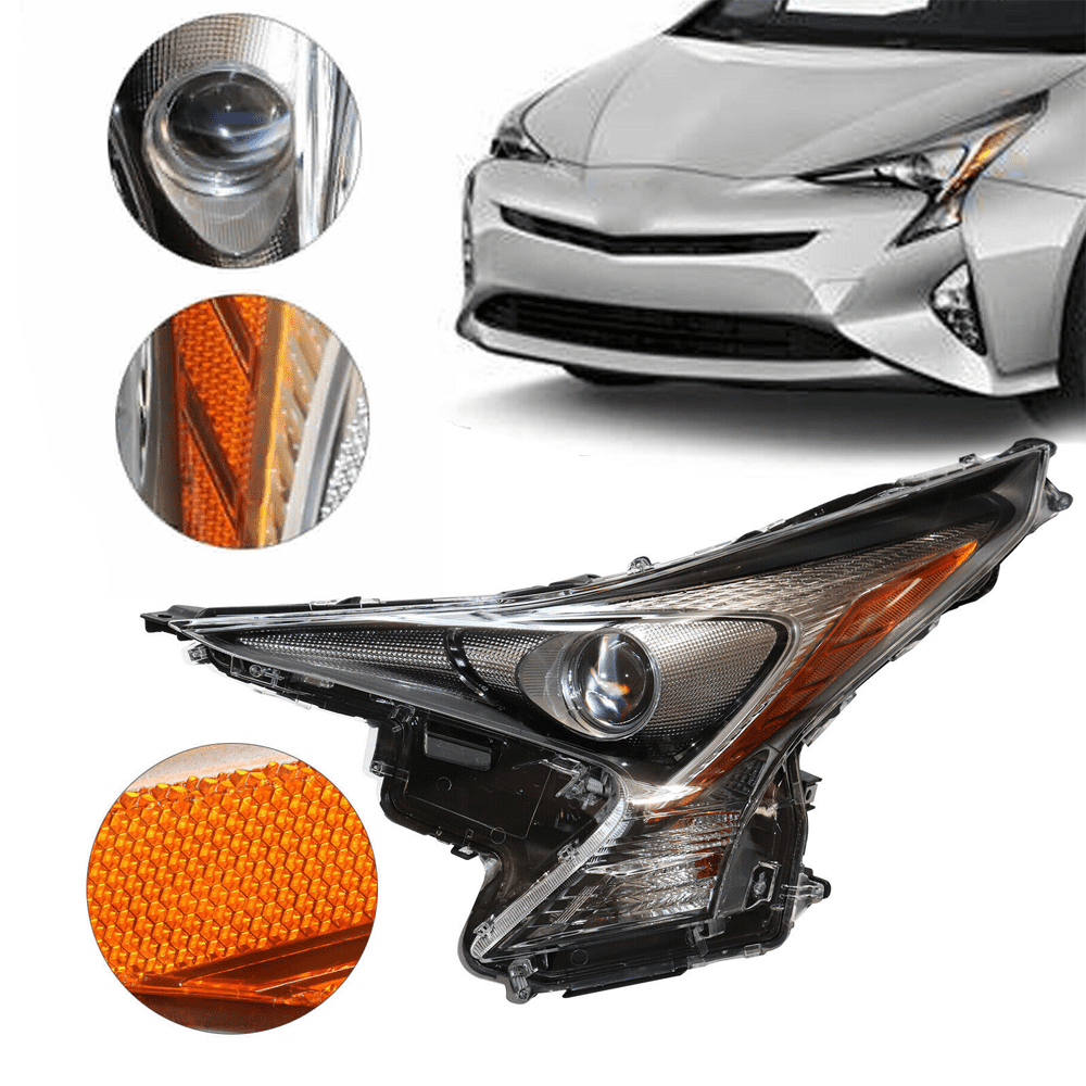 Left Driver Side Headlights Fit Toyota Prius 2017 2018 Four Hatchback 8114047711 Front Left Headlight Headlamp Assembly for Toyota Prius 2016-2018 Toyota Prius Headlight LED Left/ Driver Side