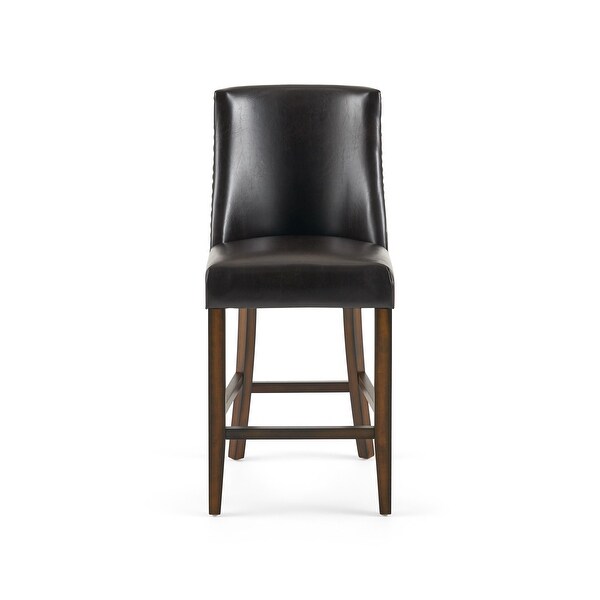 Harman 27-inch Bonded Leather Counter Stool (Set of 2) by Christopher Knight Home