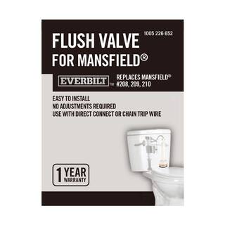 Everbilt Flush Valve for Mansfield Toilet JX-55029