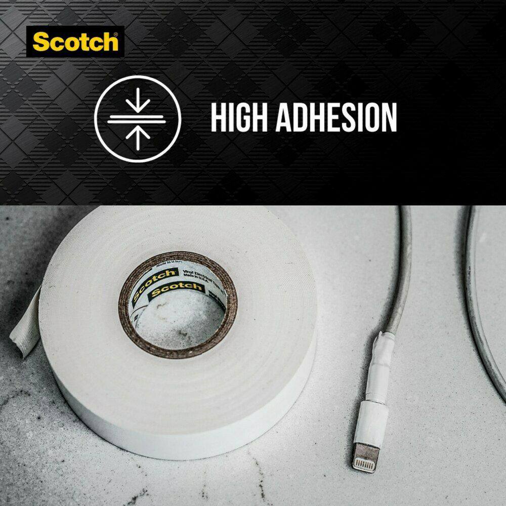 Scotch 0.75 in. x 66 ft. x 7 mil #35 Electrical Tape White 10828-DL-2W