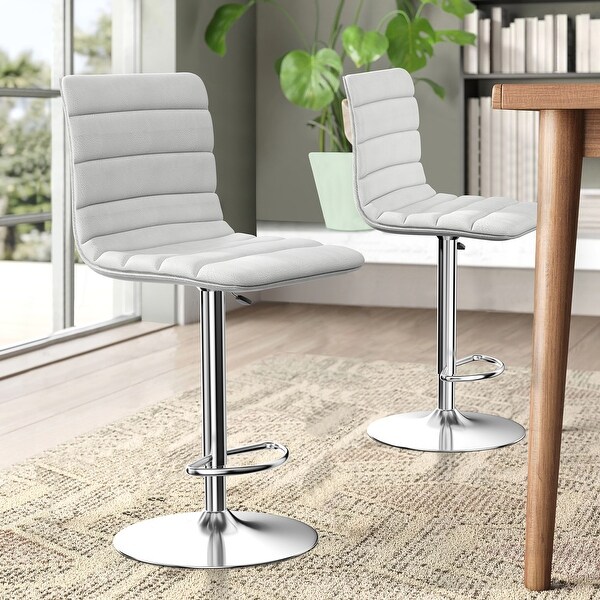 Adjustable Bar Stools with Backs Set of 2