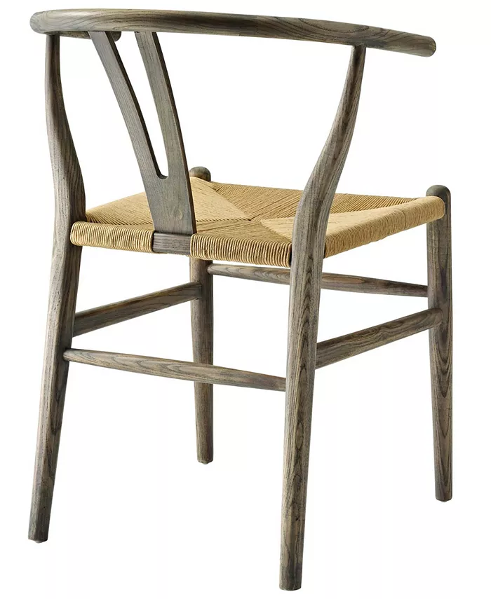 Modway Amish Dining Wood Side Chair in Weathered