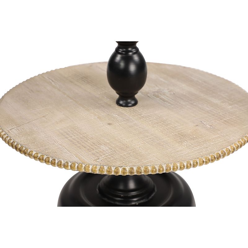 Stella and Eve Black Wood Tiered Server