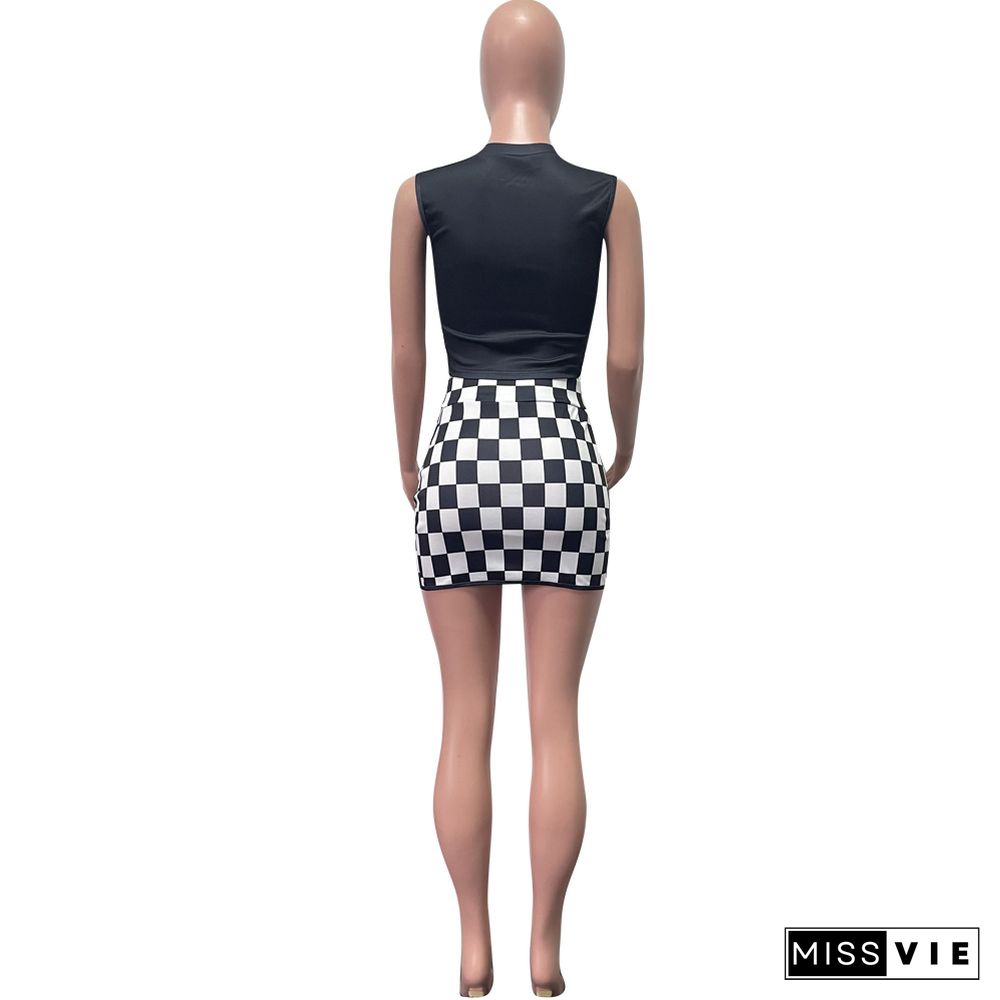 Y2K Street Crop Top and Mini Skirts Two Piece Set