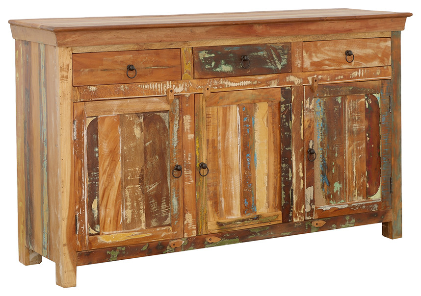 Henry 3 door Accent Cabinet Reclaimed Wood   Modern   Accent Chests And Cabinets   by Modon  Houzz