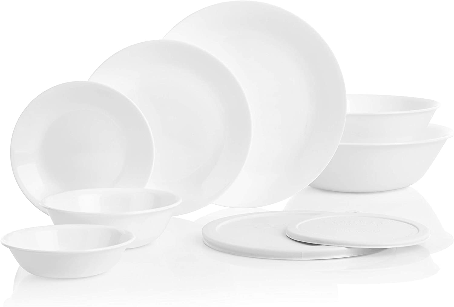 CORELLE Service for 12， Chip Resistant， Winter Frost White Dinnerware Set， 78 Piece