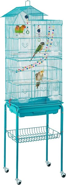 Yaheetech 62.5-in Rolling Large Bird Cage and Detachable Stand