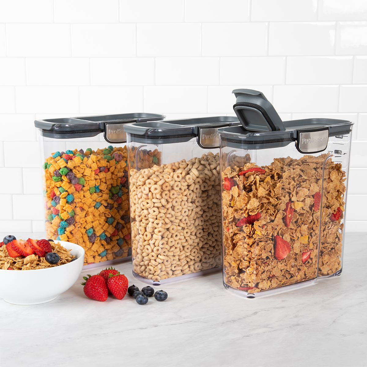 Progressive ProKeeper 35 qt Cereal Dispenser Set of 3