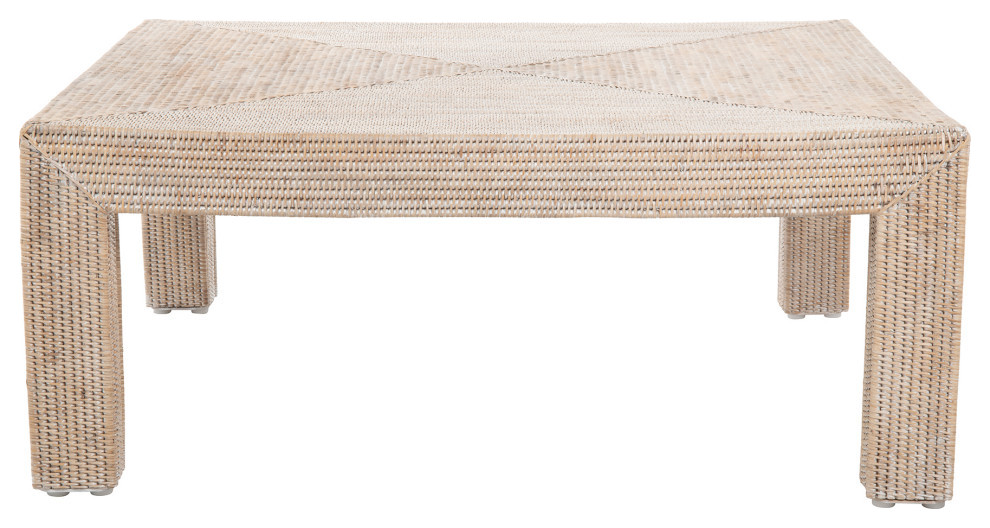 La Jolla Rattan Square Coffee Table   Tropical   Coffee Tables   by KOUBOO  Houzz