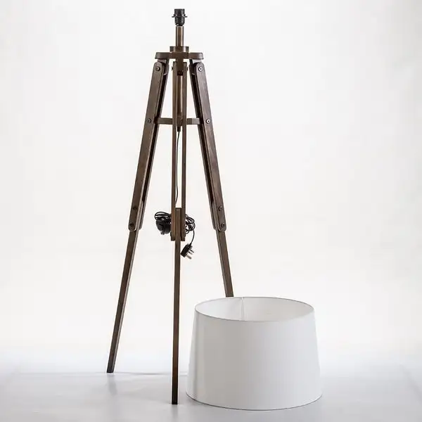 Modern Home Mariner Nautical Wooden Tripod Floor Lamp