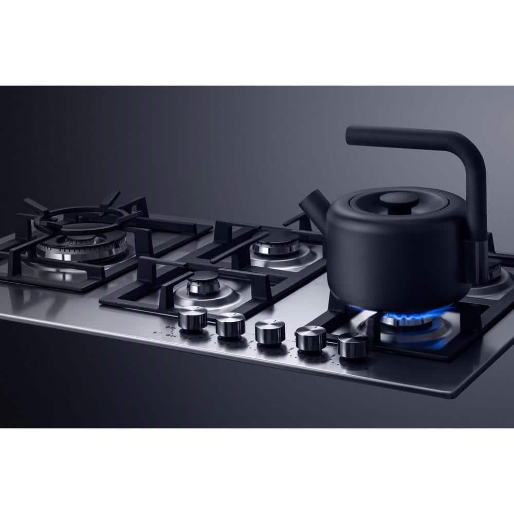 Summit Appliance 34 in Gas Cooktop in Stainless Steel with 5Burners