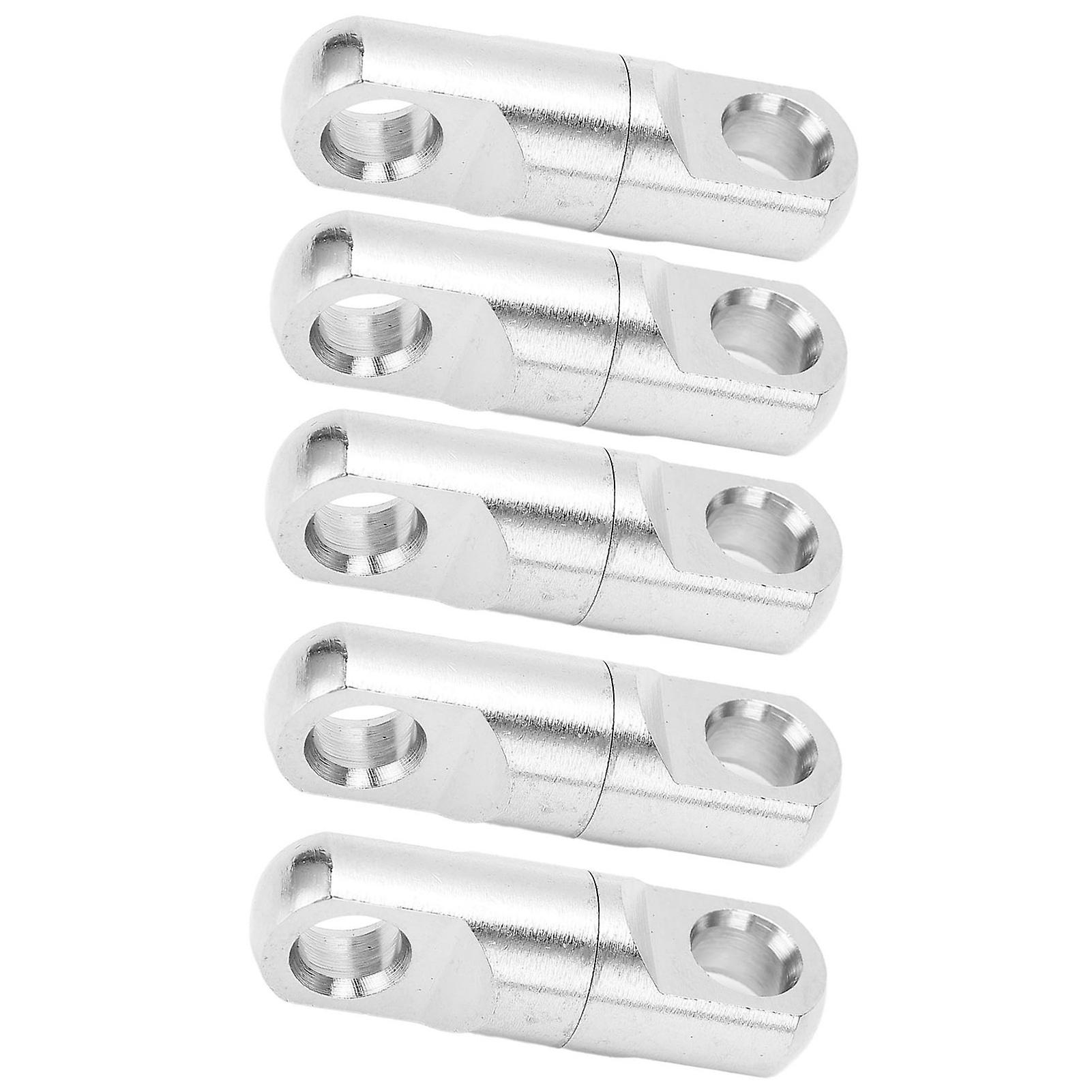 5pcs/set Stainless Steel Column Type 360 Rotary Bearing Swivels Fishing Swivels Hook Connector9#