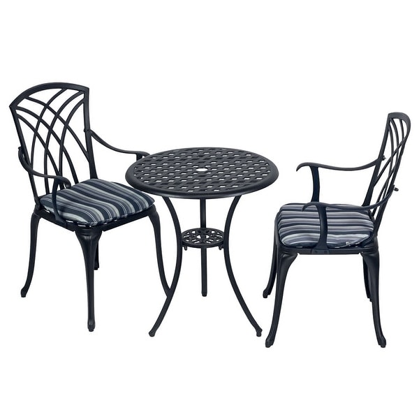 Kinger Home Ekta 24Inch Patio Bistro Sets 3 Piece Cast Aluminum