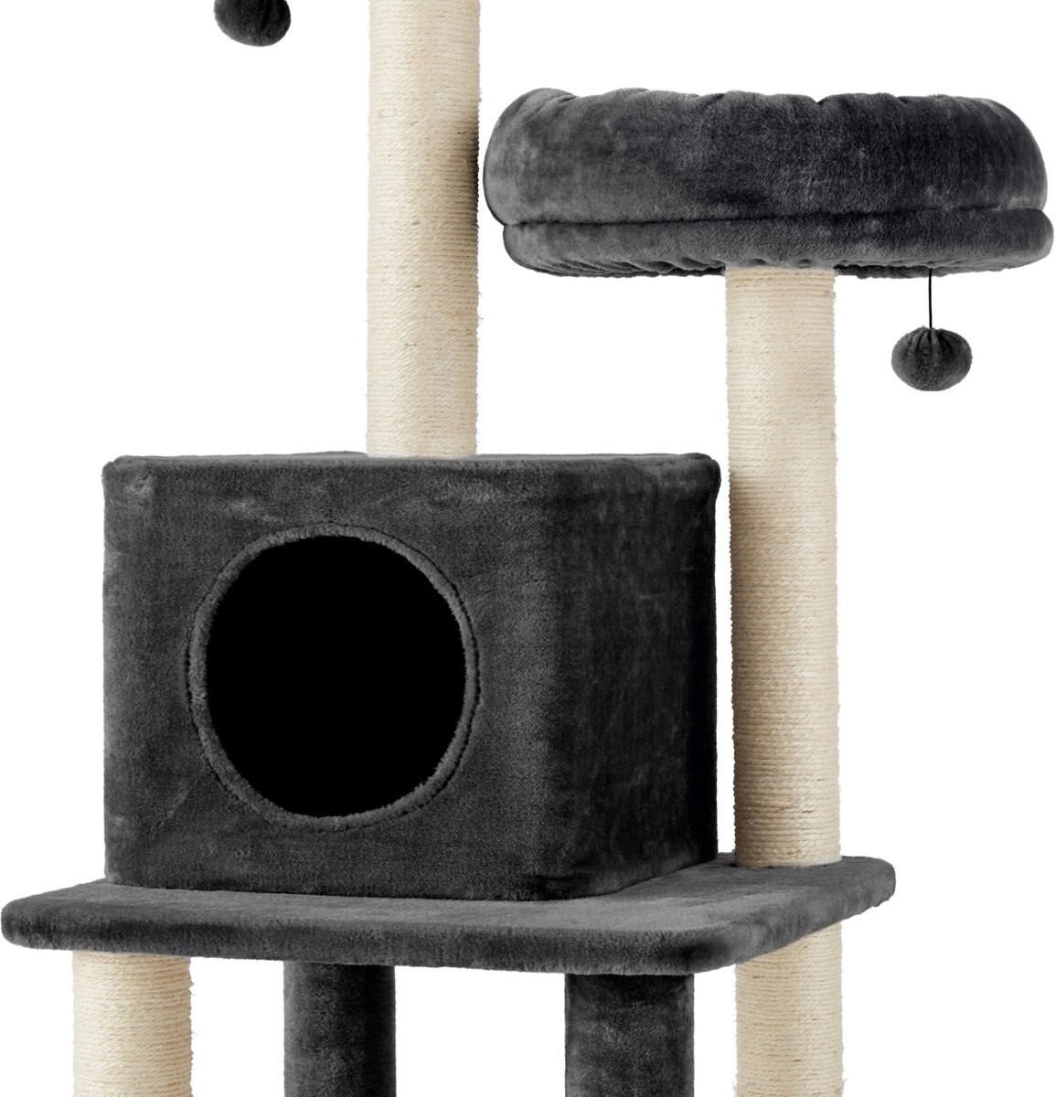 Frisco 55-in Faux Fur Cat Tree and Condo