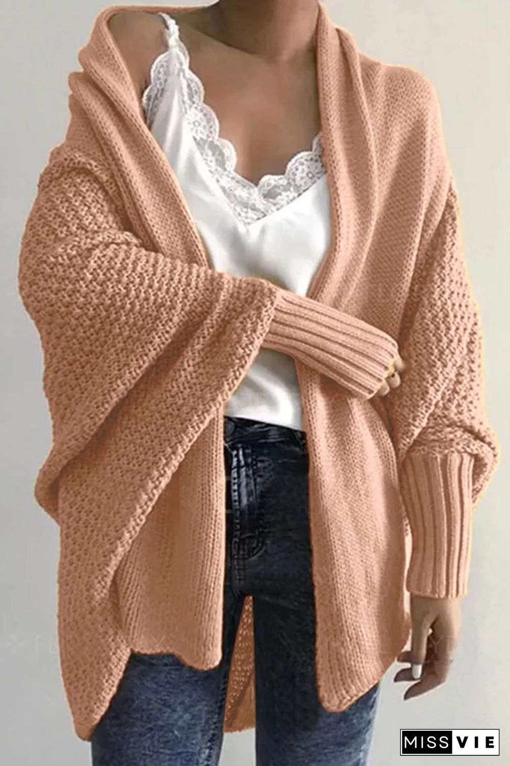 Batwing Sleeve Sweater Cardigan (4 Colors)