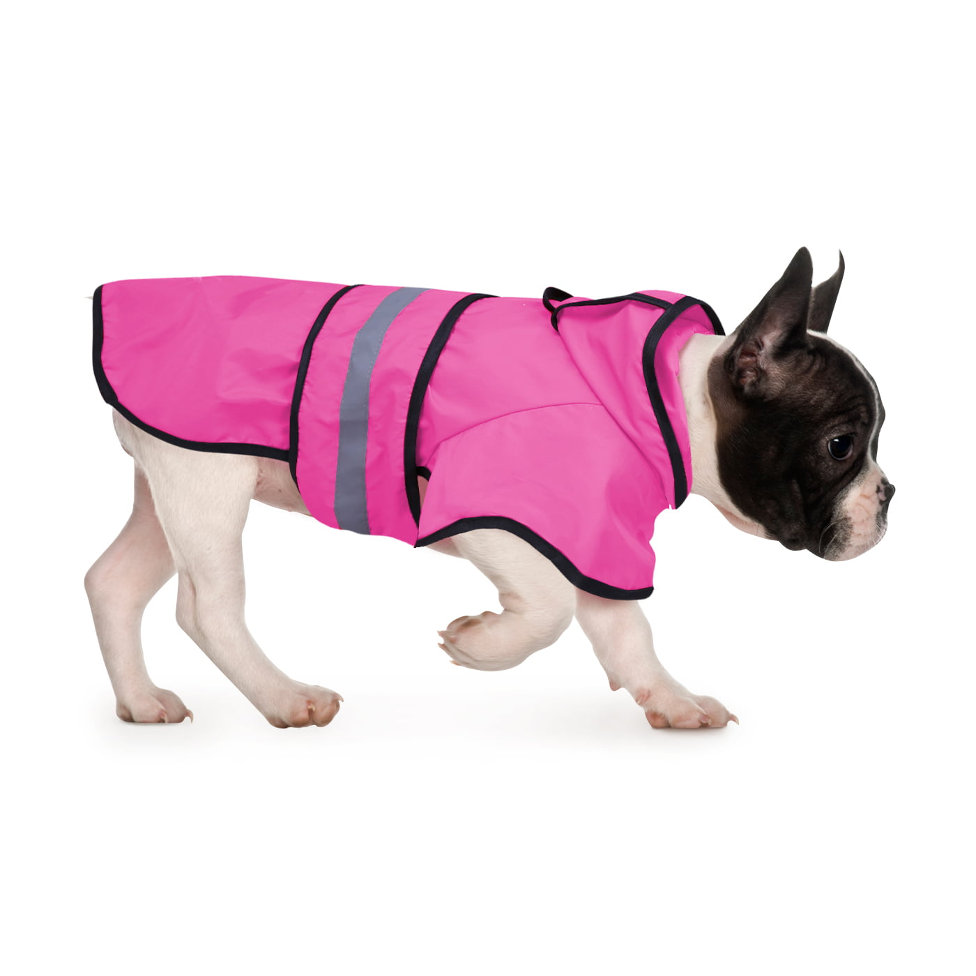 HDE Dog Raincoat Hooded Slicker Poncho for Small to X-Large Dogs and Puppies (Pink， Small)