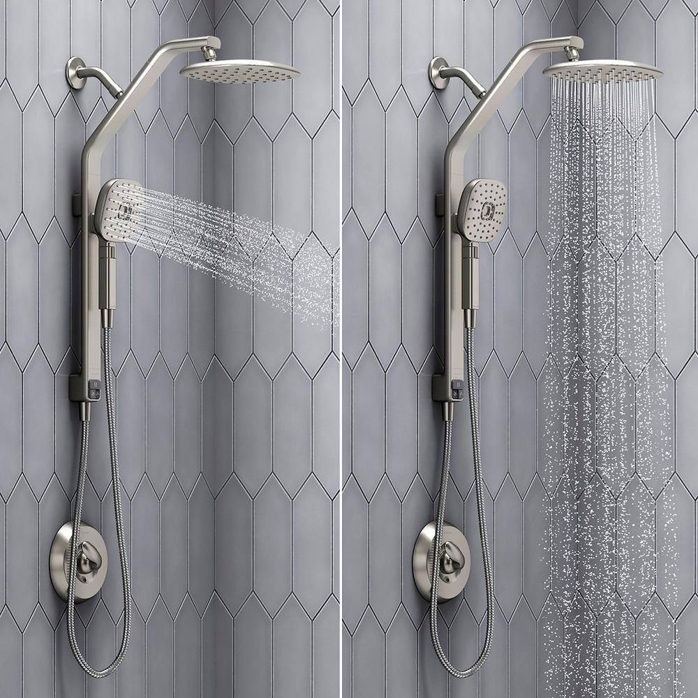 KOHLER Windet Showering Rail Combo in Vibrant Brushed Nickel K-R27971-G-BN