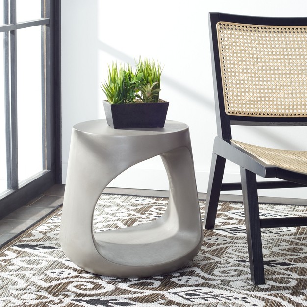 Vikki Concrete Accent Stool Safavieh