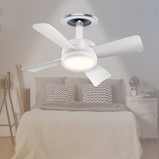 Socket Ceiling Fan With Warm Light And Remote Control 1000 Lumens Bell Howell