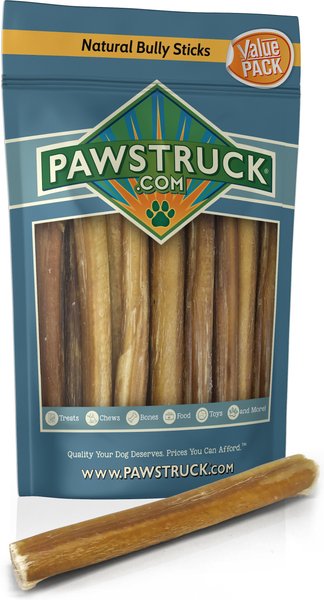 Pawstruck Straight Bully Sticks Dog Treats，1-lb bag