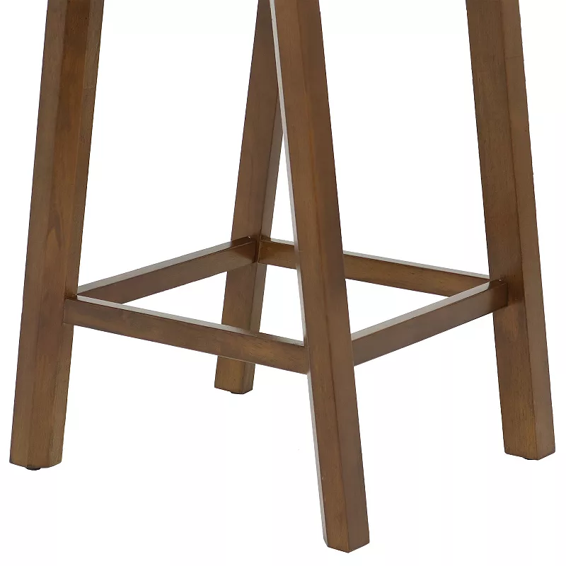 Sunnydaze Modern Wooden Counter-Height Stools - Dark Walnut - Set of 2