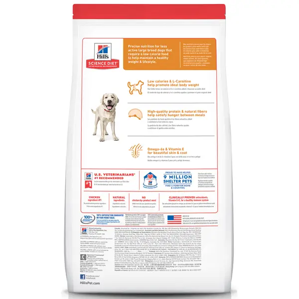 Hill's Science Diet Adult Large Breed Chicken and Barley Recipe Dry Dog Food， 15 lb bag