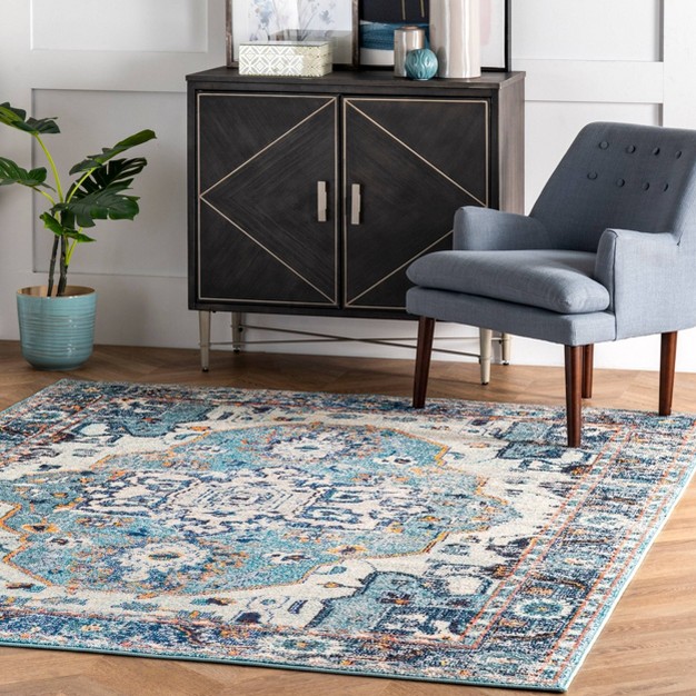 4 x27 x6 x27 Vintage Corbett Area Rug Blue Nuloom