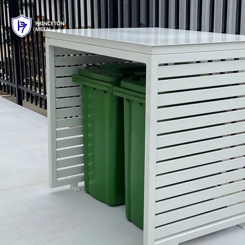 Metal swing door Tool house garden pool cover Equipment metal garage container aluminum outdoor storage shed bin