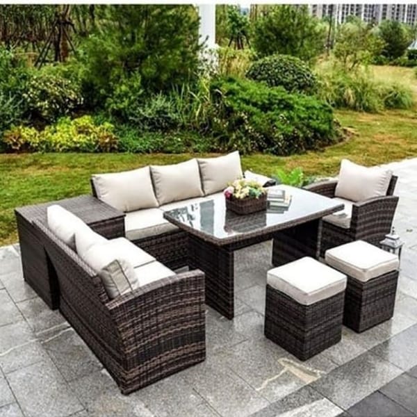 Moda 7Piece Outdoor Sofa Set Wicker Patio Sectional Furniture