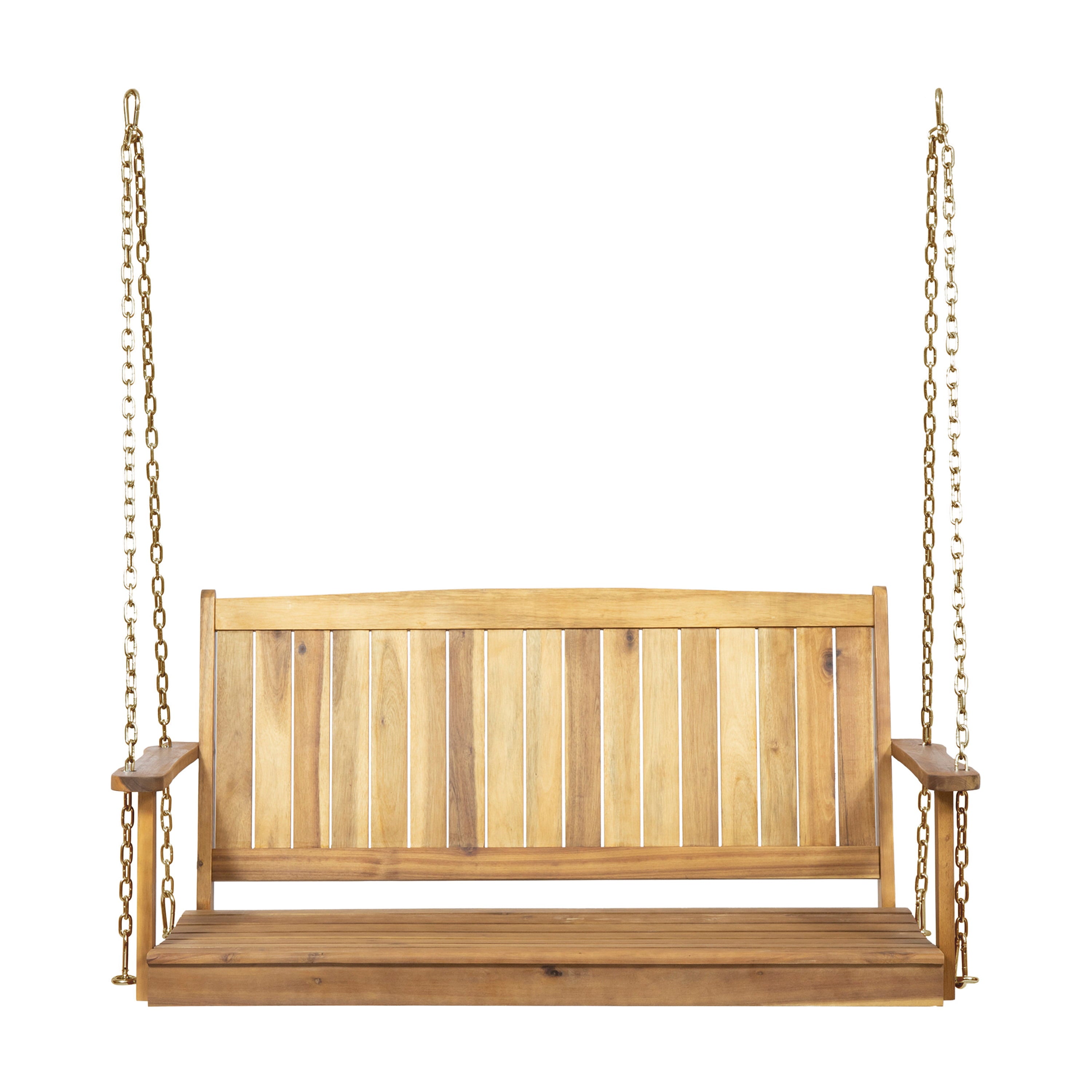 Noble House Maximo 2 Person Acacia Wood Porch Swing - Teak