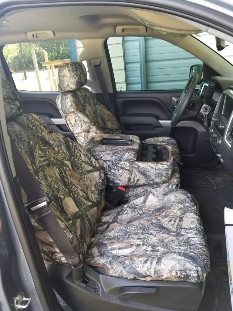 C1143 2014-2020 Chevy Silverado and GMC Sierra Front 40/20/40 Split Bench Seat with Opening Center Console in MC2C Camouflage Endura