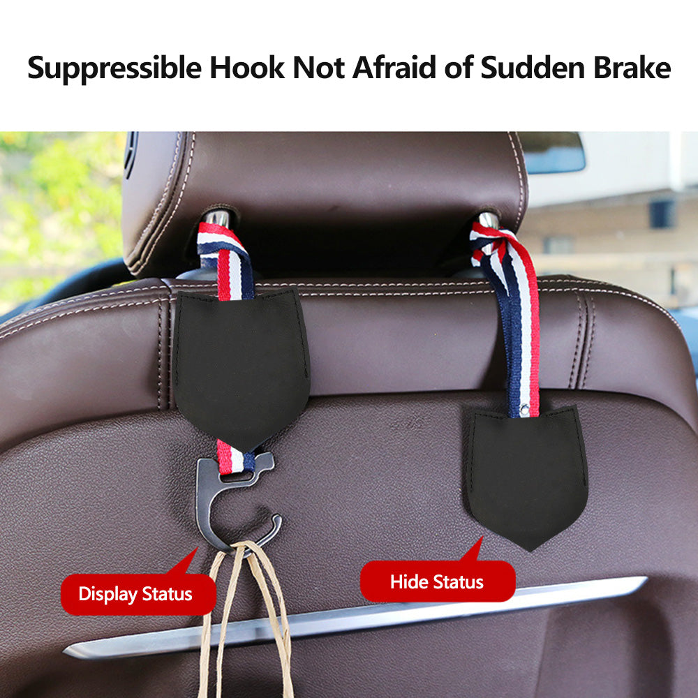 moobody High-grade Layer Leather Hooks Seats Suppressible Hooks Rear Seats Hooks