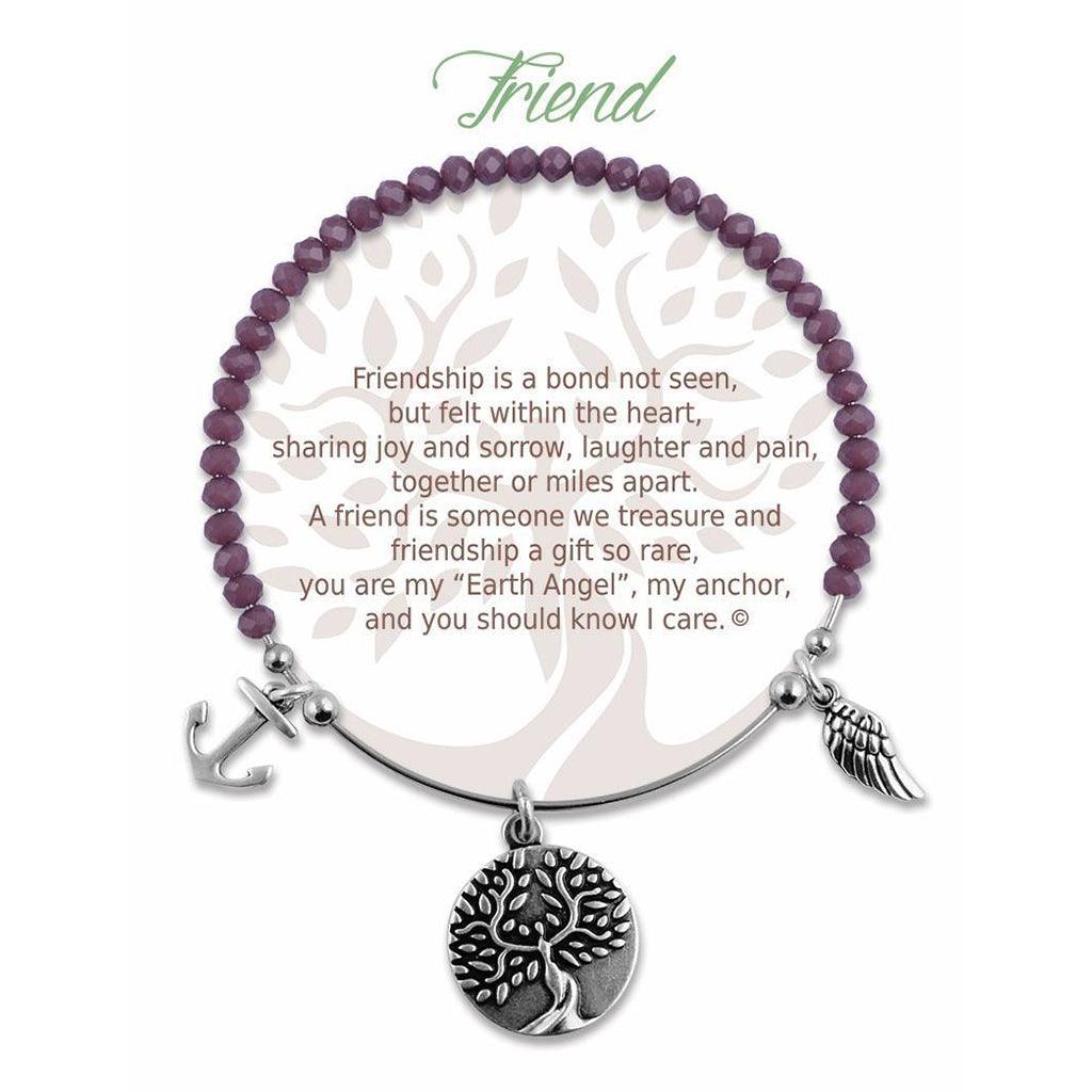 Earth Angel  Friend Radiant Purple Stone Bracelet