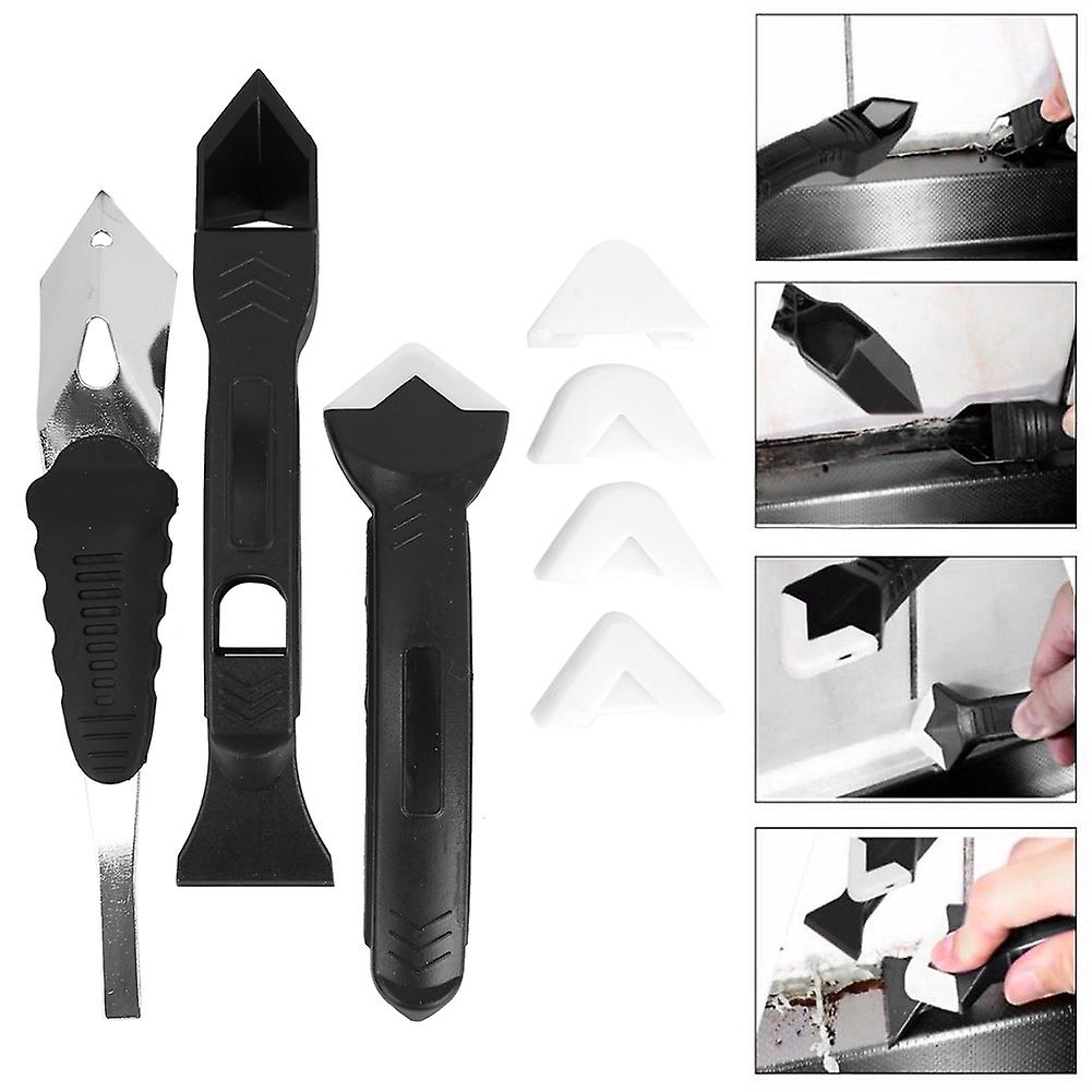 3 In 1 Caulk Tools Kit Silicone Sealant Remover Shovel Glass Cement Caulking Scraper