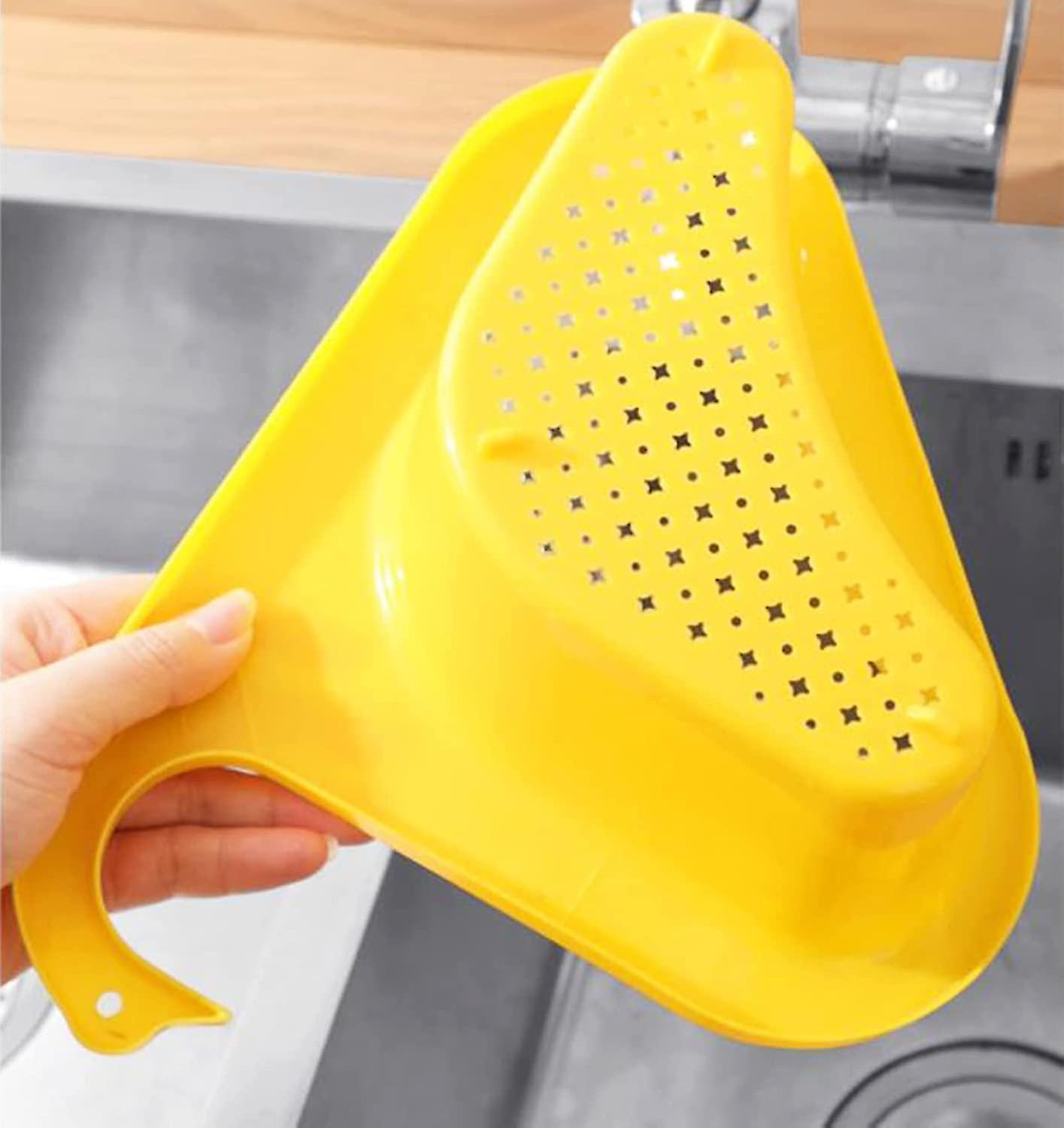 Other Sink Accessory Parts Sink Colander， Swan Shaped Sink Basket， Triangular Sink Drainer Shelf Kitchen Drainer Storage For Fruits Vegetables Garbage