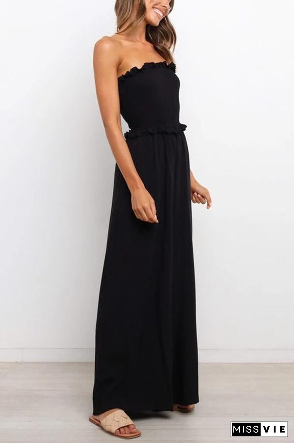 Count On Me Strapless Utility Jumpsuit