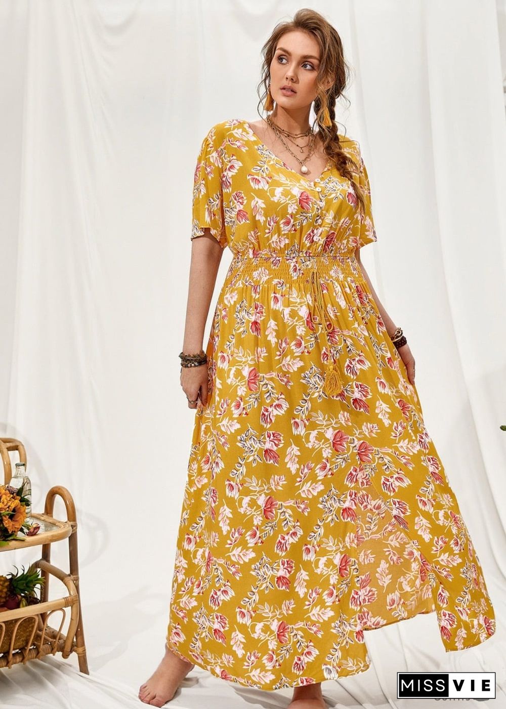 Boho Plus Size Sanjah Maxi Dress For Women