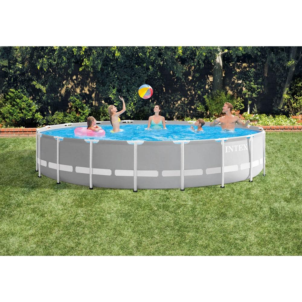 Intex 18 ft. x 48 in. Prism Frame Above Ground Swimming Pool Set with Pump 26731EH