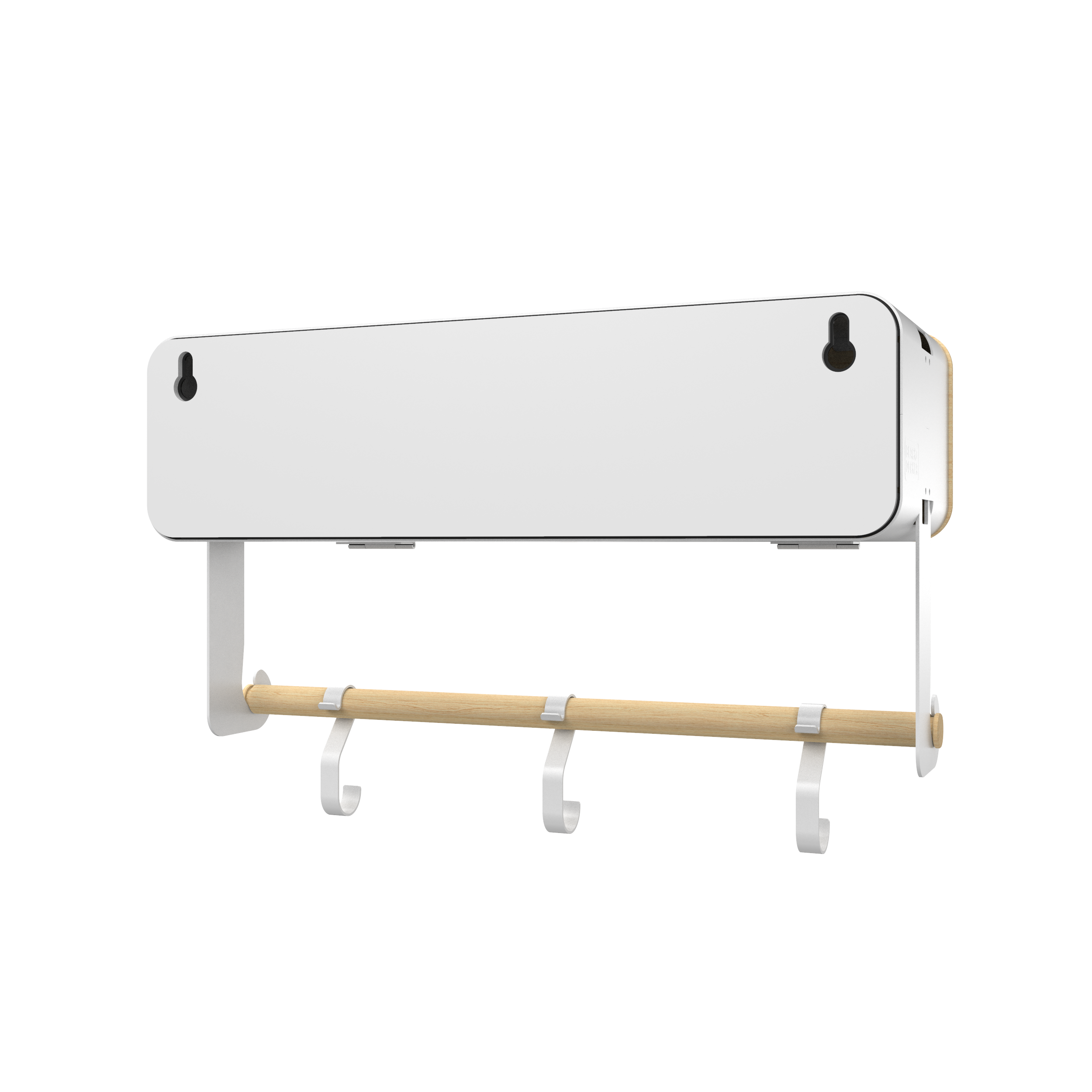 White Hanging Rack System-Shelf W/ Door