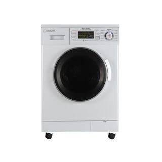 EQUATOR ADVANCED Appliances 24 in. 1.6 cu. ft. White High Efficiency Ventless Electric All-in-One Washer Dryer Combo with Portability Kit 4400 N + PBK 1070