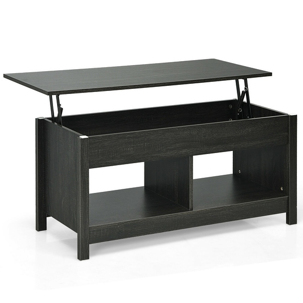 Lift Top Coffee Table with Hidden Storage Compartment and Lower Shelf for Study Room - 43'' x 19'' x 20'' (L x W x H)