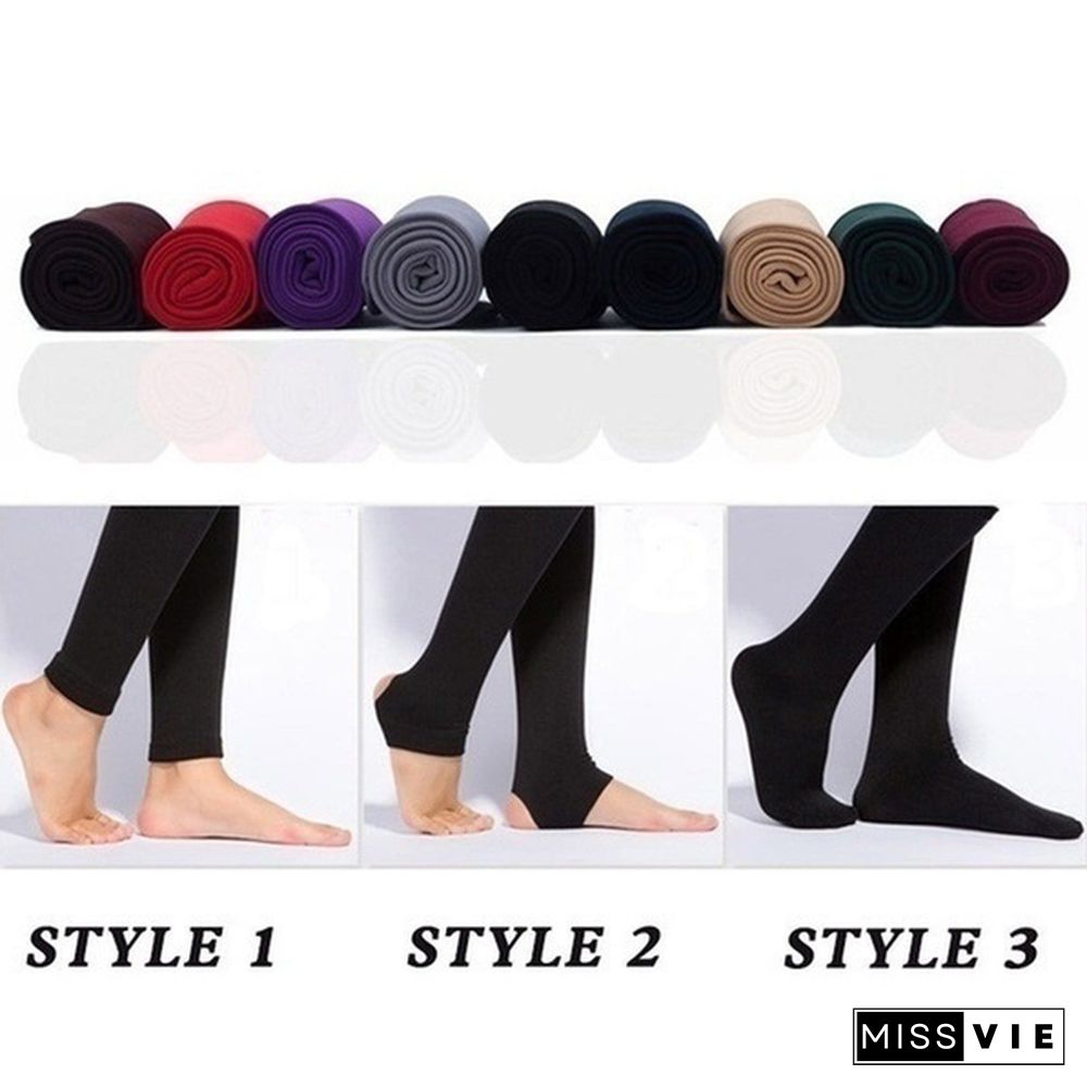 New Women Leggings 8 Colors Fashion Autumn Winter Thick Warm Brushed Lining Stretch Fleece Pants High Elasticity Tights Plus Size XS-3XL