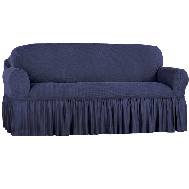 Collections Etc Fleece Ruffled Slipcover