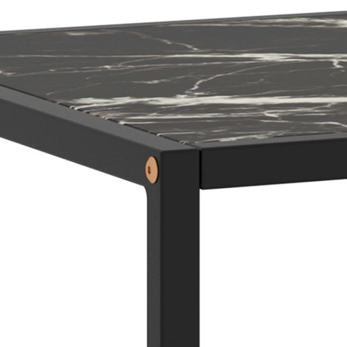 vidaXL Coffee Table End Table Accent Sofa Table with Steel Frame Black Glass   Transitional   Coffee Tables   by vidaXL LLC  Houzz