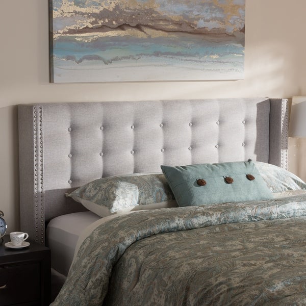 Contemporary Fabric Winged Headboard by Baxton Studio - - 18213137