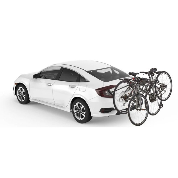 Yakima Hangout Car Trunk Steel Compact Foldable 2 Bicycle Bike Mount Rack Carrier With Adjustable Strap System And Padded Feet Black