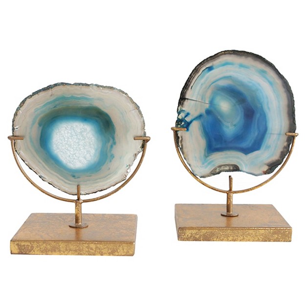 Agate On Stand Blue 4 quot h Includes 1 Stand Only Storied Home