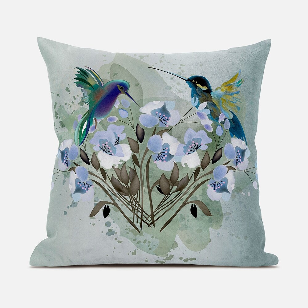 Amrita Sen Hummingbird Love Indoor Outdoor Pillow